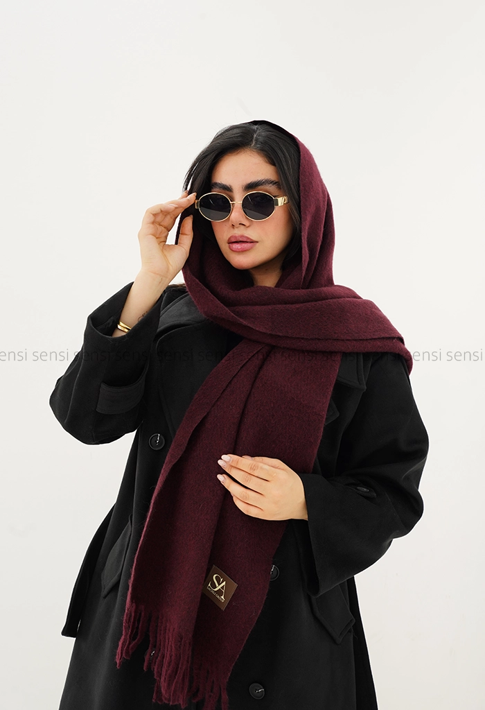 شال ساده رنگی پشمی کد1005052